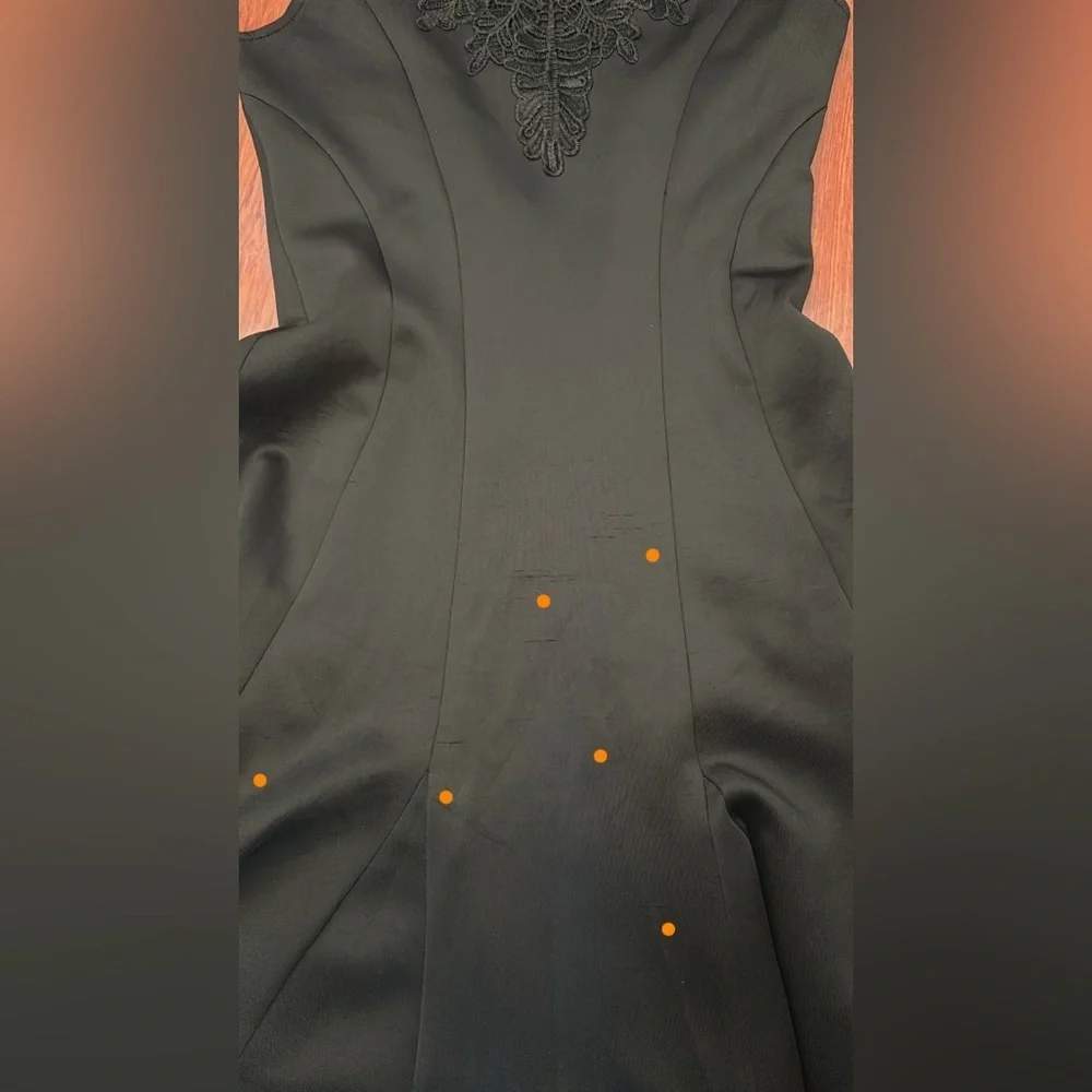 Aqua Black Lace Detail Dress Size M - Picture 8 of 10